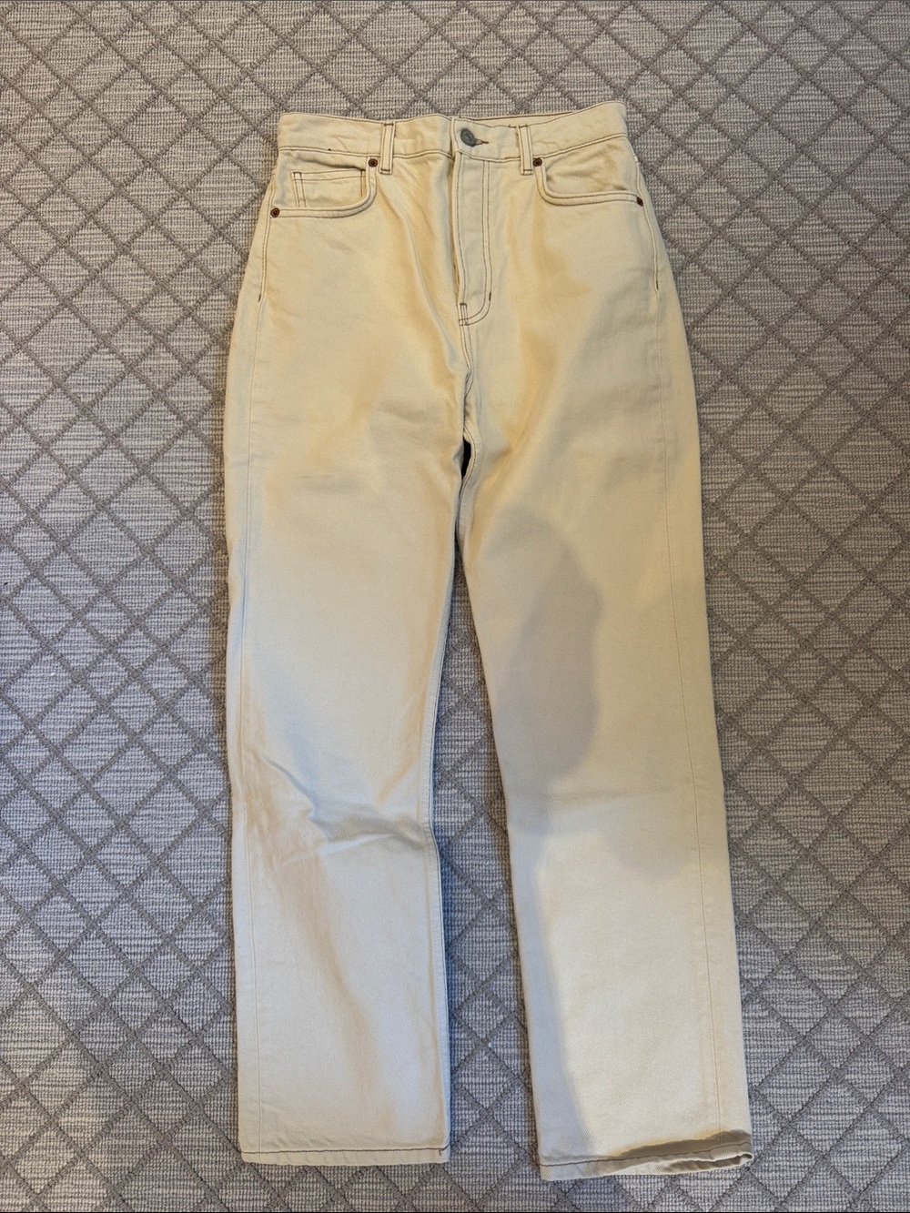 Reformation Cynthia High Rise Straight Jeans - Tan (No longer sold)